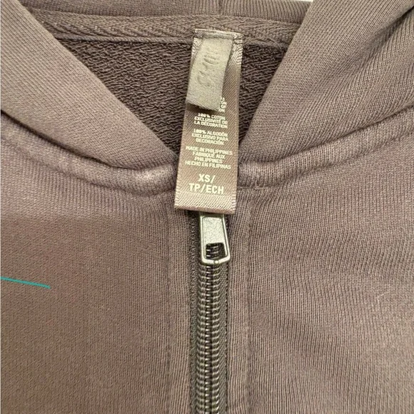 Skims French terry zip up hoodie XS Zip-Up Hoodie ASH - Picture 4 of 4